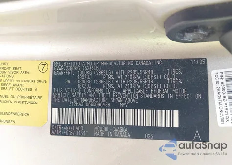 2006 Lexus Rx 330 from USA, damaged, VIN 2T2HA31U66C096438